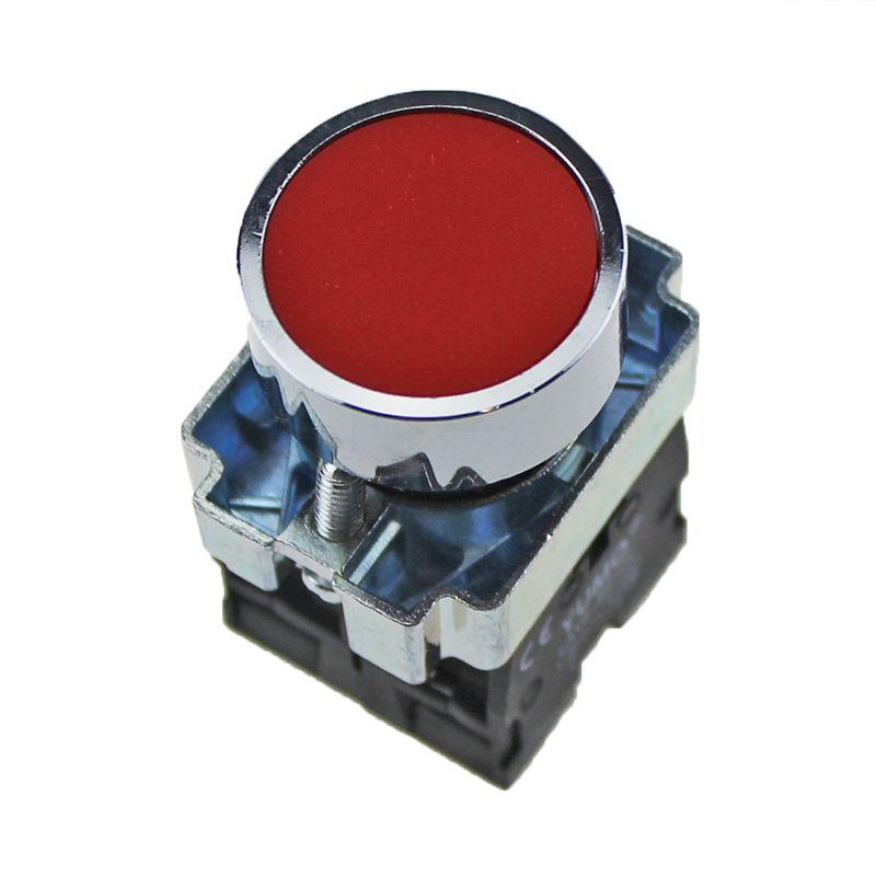 Lay5 Ba45 Red Metal Switch Nonc Industrial Momentary Spring Return