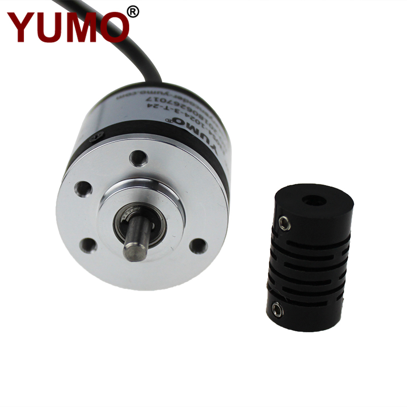 E30S4-1024-3-T-24 1024ppr Totem Pole Output Miniature Shaft Type Rotary ...