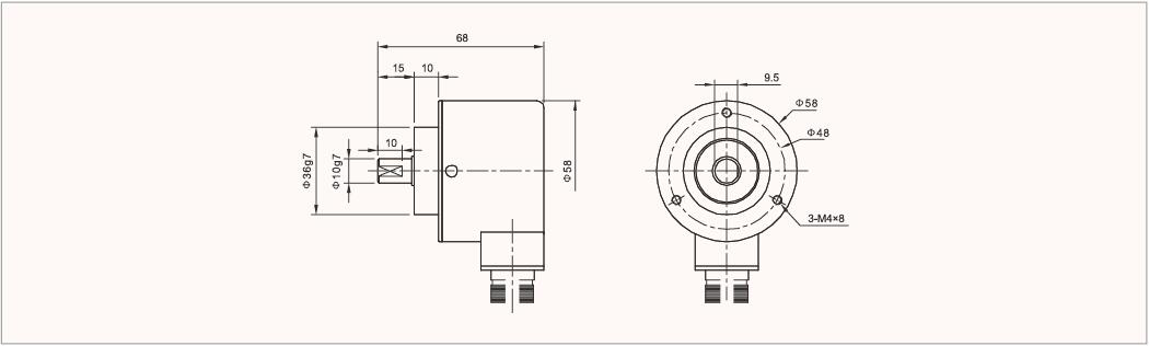 ISC5810-900-B-L5 Outer Diameter 58mm Solid Shaft Incremental Optical ...