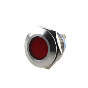 ABI22S-P0 RED LED IP67 metal Indicator signal lamp metal push button switch