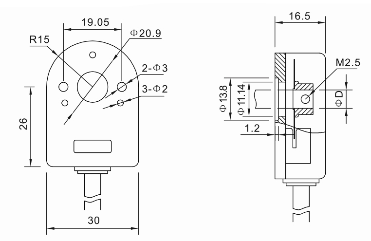 HKT30 Mini Optical Encoder Incremental Motor Servomotor Encoder, China ...