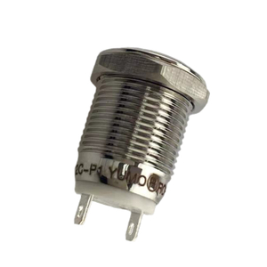 YUMO IP67 12mm Flat Copper Plating Momentary Metal Push Button Switch without light Indicator