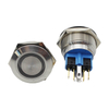 IP67 waterproof metal push button switch with momentary 1NO1NC white color ABS25S-P11-EW-24V