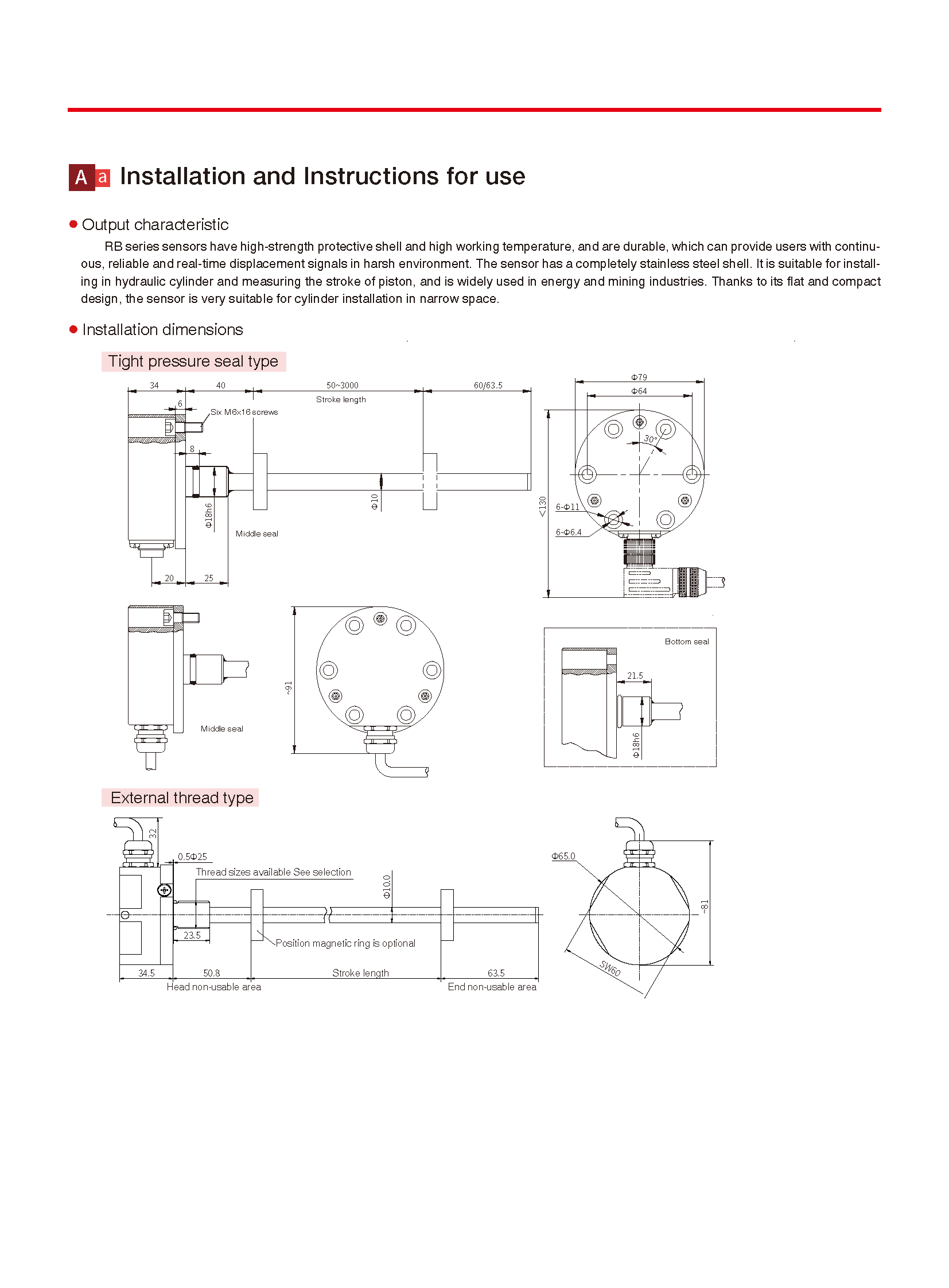 YUMO RB CAN Bus Output Split Displacement Sensor, China CAN Bus output ...